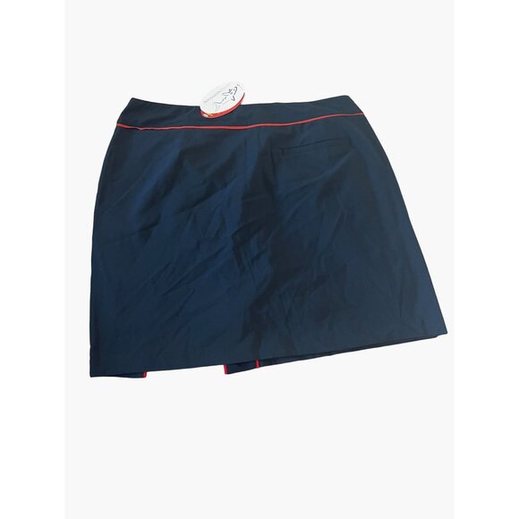 Greg Norman Ml75 Team Pull-on Skort Golf Size 10 Navy Blue with Red New with Tag - Picture 2 of 6